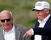 Murdoch (L) and Trump's relationship has been up-and-down over the years - pictured here at Trump's Aberdeen golf course in 2016)