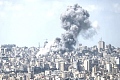 Smoke rises from the sites of Israeli air strikes on Beirut and its southern suburbs 