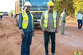 President John Dramani Mahama (right) and Kwame Governs Agbodza, Minister of Roads and Highways, last week inspected the  80km Jinijini–Sampa road under the Big Push programme