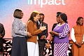 Prof. Naana Jane Opoku-Agyemang (2nd from right), Vice-President, interacting with Maha Dimachki, CEO, GFTN Solutions, at the 3i Africa Summit, 2026. With them include Dr Johnson Asiama (3rd from left), Governor, BoG, and Matilda Asante-Asiedu (left), 2nd Deputy Governor. Picture: DOUGLAS ANANE-FRIMPONG