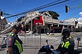 A Jollibee restaurant crumbled during the powerful quake