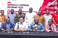 Kofi Nsiah-Poku (middle), President, AGI, with some national council members of the association after its national retreat. With him are Mukesh Thakwani (3rd from left), Vice President, and other officials of AGI