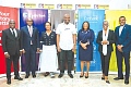 Ibrahim Mahama (middle), CEO of E&P, with Executive Management members of Stanbic Bank, Ecobank and ABSA Bank Ghana 