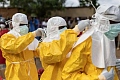 Healthcare workers pictured during a previous Ebola outbreak in Uganda in 2022
