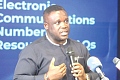Samuel Nartey George, Minister of Communication, Digital Technology and Innovations, addressing the media. Picture: ESTHER ADJORKOR ADJEI