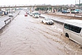 Flooded roads