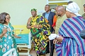 Lordina Dramani Mahama (left), First Lady, speaking to the diginitaries after the inaugration of the facility 