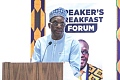 Alban Bagbin, Speaker of Parliament, addressing the forum. Picture: ERNEST KODZI 