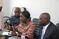 Elizabeth Ofosu-Agyare (middle), Minister of Trade, Agribusiness and Industry, Dr Cassiel Ato Forson (right), Minister of Finance and Randy Abbey, CEO of Cocobod during the meeting