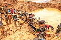 An illegal mining site