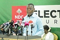 Fifi Fiavi Kwetey, General Secretary, addressing the media