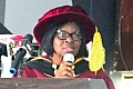 Prof. Victoria Bam, President, Ghana College of Nurses and Midwives, addressing the ceremony. Picture: ERNEST KODZI 