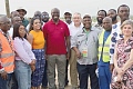 Dr Cassiel Ato Forson (middle), Minister of Finance, with officials of the World Bank and the West Africa Food Security Resilience Programme after the tour