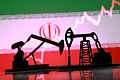 3D-printed oil pump jacks, Iranian flag, and a rising stock graph appear in this illustration taken March 2, 2026. REUTERS/Dado Ruvic/Illustration