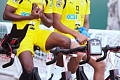 Gideon Mensah (right) training with teammate Ernest Nuamah at the team’s Cardiff base