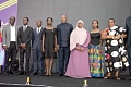 Dr Clement Apaak (5th from right), Deputy Minister of Education, with some of the dignitaries and award winners at the 2025 WAEC Distinction Awards