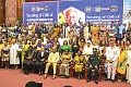 Prof. Naana Jane Opoku-Agyemang (seated 3rd from right), Vice-President, with Muntaka Mohammed-Mubarak (seated 3rd from left), Minister for the Interior, Kofi Okyere Darko (seated left), Director of Diaspora Affairs in the Office of the President, dignitaries and members of the African diaspora community after the event. Picture: CALEB VANDERPUYE