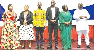 Current national executive of the GJA led by Albert Dwumfour (right)