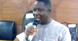 Godwin Bobobee, DCE for Asuogyaman, speaking after his confirmation 