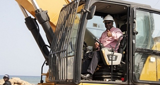 President John Dramani Mahama performing the ground breaking ceremony