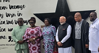 Indian PM Modi and Ghana’s Vice-President visit Kwame Nkrumah Memorial Park