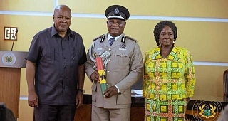 Christian Tetteh Yohuno, newly sworn-in Inspector General of Police