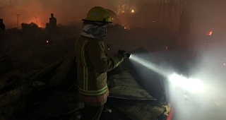 Firefighters worked tirelessly to bring the blaze under control 