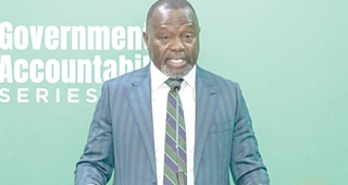 Dr Dominic Ayine, Attorney-General and Minister for Justice, taking his turn at the Government Accountability Series