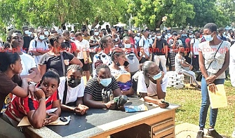 Applicants at an Immigration recruitment