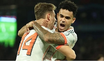 Luis Diaz's double helped 10-man Bayern Munich beat PSG 2-1