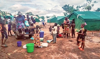 Some of the displaced persons at the Sawla camp