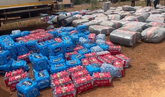 Police uncover suspected cannabis hidden in water cartons, value exceeds GH¢1.4 million