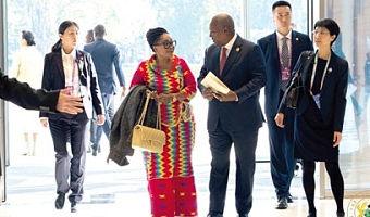 President John Mahama and First Lady Lordina Mahama at the Global Leaders Meeting on Women in Beijing, China
