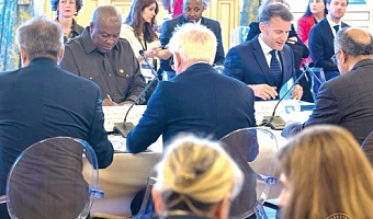 President John Dramani Mahama (arrowed) at the high-level One Health Summit in Lyon, France