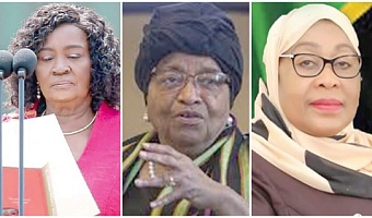Prof, Naana Jane Opoku-Agyemang, Ghana’s first female Vice-President, Ellen Johnson Sirleaf, former Liberian President and the first African female to be elected President, Samia Suluhu Hassan of Tanzania