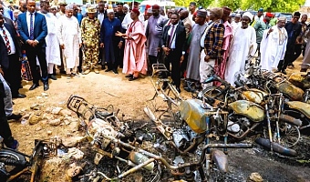 A delegation from the state government visited the scene of the attack in Guyaku village, which is said to have lasted several hours