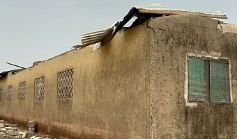 A school riffed off by the rainstorm