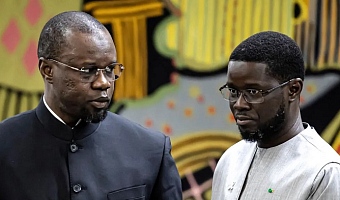 President Bassirou Diomaye Faye (right) owes his job, in large part, to Prime Minister Ousmane Sonko (left)