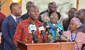 Alexander Kwamena Afenyo-Markin, Minority Leader addressing the press