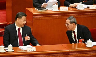 Chinese President Xi Jinping and Premier Li Qiang on 5 March