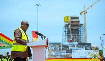 President Mahama cuts sod for new Accra Airport concourse as passenger numbers surge