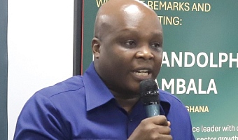 Prof. Randolph Nsor-Ambala, CEO of Development Bank Ghana, addressing participants during the ceremony. Picture: EDNA SALVO KOTEY