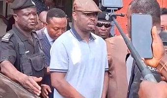 Kwame Baffoe a.k.a Abronye leaving the court after the proceedings