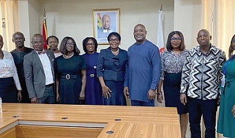 Prof Ahmed Jinapor (4th from right), Director-General of GTEC with officers from both institutions