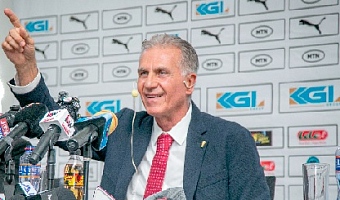 Carlos Queiroz addressing the media in the packed conference room last Thursday