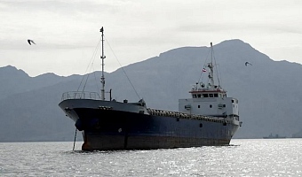 A ship at the Strait of Hormuz