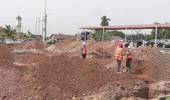 Some of the workers on site