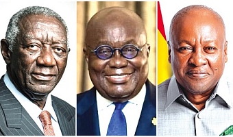 Former President Kufuor, Former President Akufo-Addo, President John Dramani Mahama