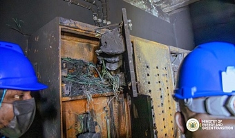 The burnt control room