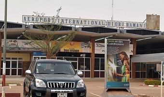The sound of gunfire came from Niamey's airport, which was also attacked in January (file photo)